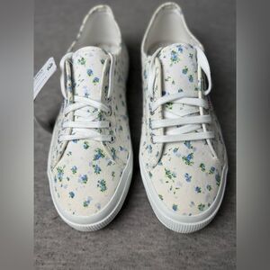 NWT Women’s Superga 2750 Fantasia Blue Flower Print Low Top Canvas Sneakers 10